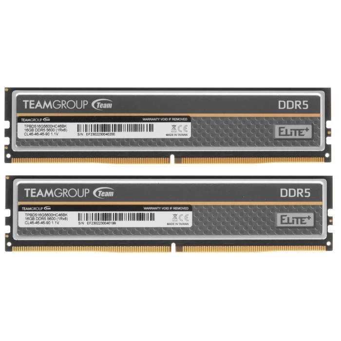 Оперативная память Team Group T-Force Elite Plus 32Gb 5600Mhz, KIT 2*16Gb, TPBD532G5600HC46DC01