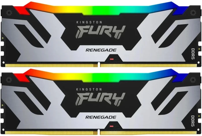 Оперативная память Kingston FURY Renegade Silver RGB 64Gb 6400Mhz, KIT 2*32Gb, KF564C32RSAK2-64