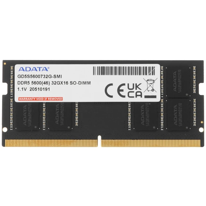 Оперативная память ADATA Gold 32Gb 5600Mhz, GD5S5600732G-SMI