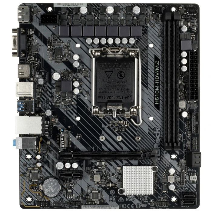 Мат. плата ASRock H610M-HDV/M.2 R2.0, LGA 1700