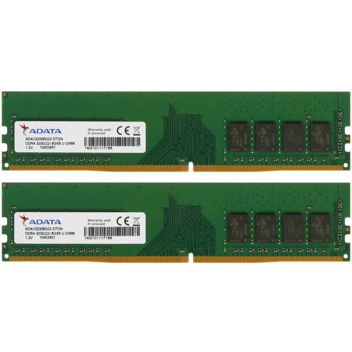Оперативная память ADATA Premier 16Gb 3200Mhz, KIT 2*8Gb, AD4U32008G22-DTGN
