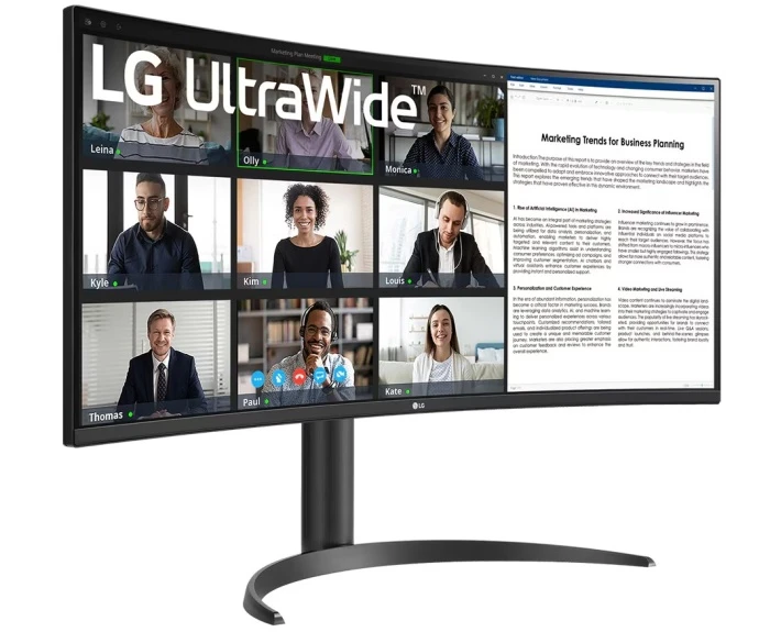 Монитор LG UltraWide 34WR55QK-B, 34", черный