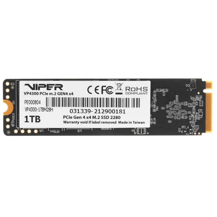 SSD накопитель Patriot Viper VP4300 1Tb M.2 NVMe, VP4300-1TBM28H