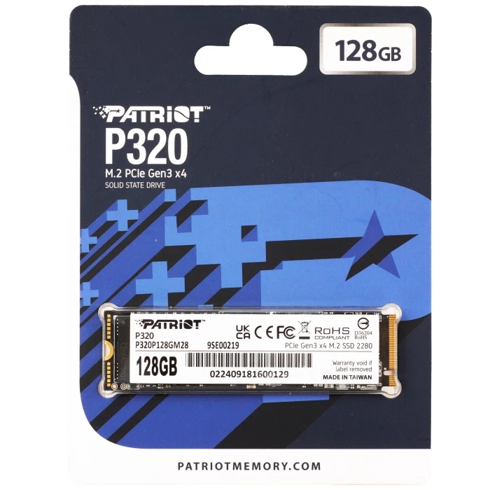 SSD накопитель Patriot P320 128Gb M.2 NVMe, P320P128GM28