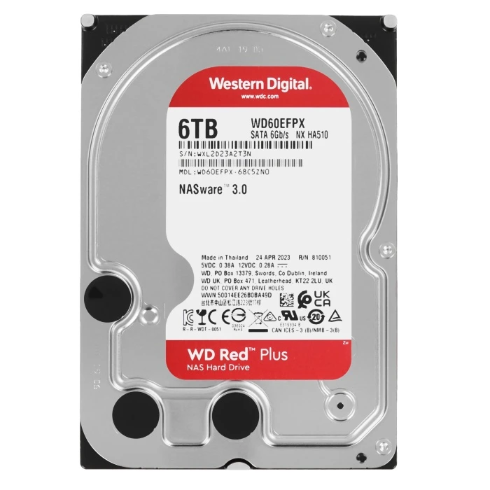 HDD диск WD Red Plus 6Tb 3.5", WD60EFPX