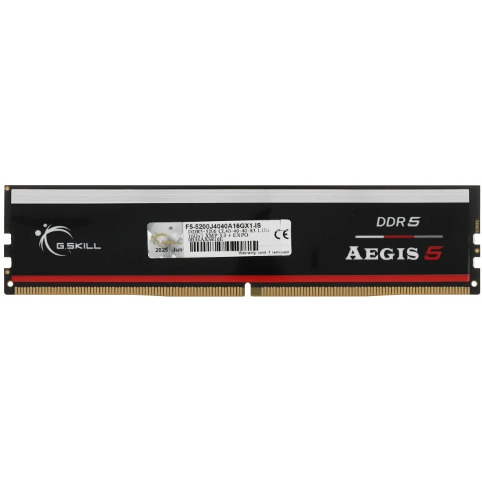Оперативная память G.Skill Aegis 5 16Gb 5200Mhz, F5-5200J4040A16GX1-IS