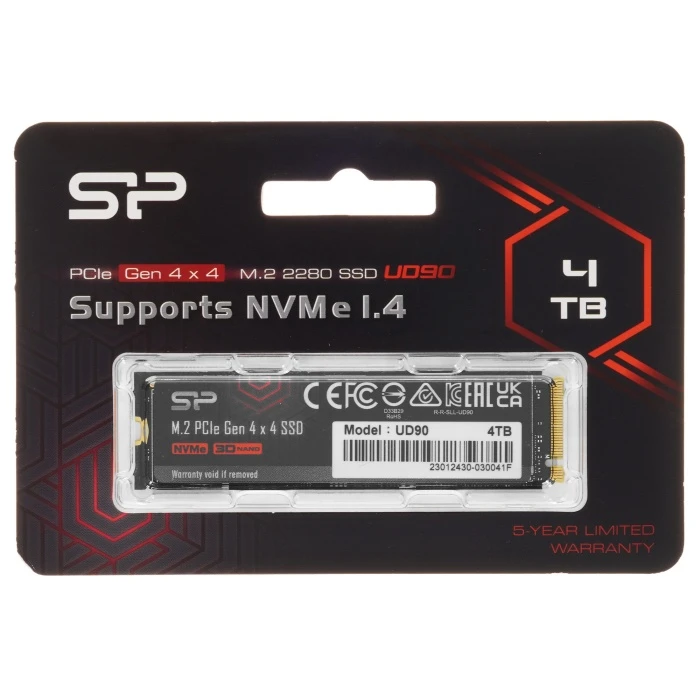 SSD накопитель Silicon Power UD90 4Tb M.2 NVMe, SP04KGBP44UD9005