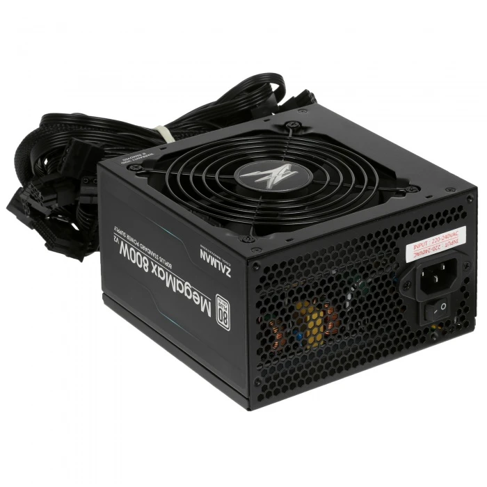Блок питания ZALMAN MegaMax 800W черный, ZM800-TXII
