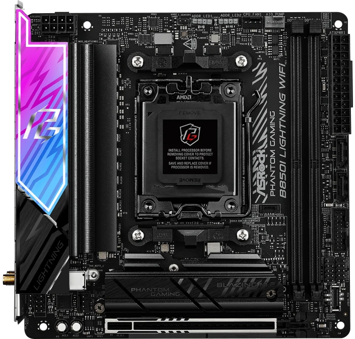 Мат. плата ASRock Phantom Gaming B850I Lightning WiFi, AM5