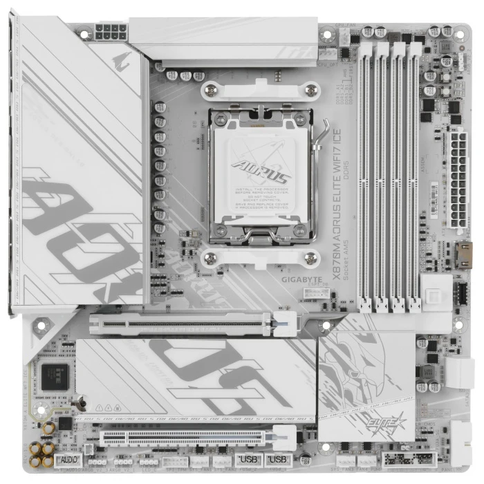 Мат. плата GIGABYTE X870M AORUS ELITE WIFI7 ICE, AM5