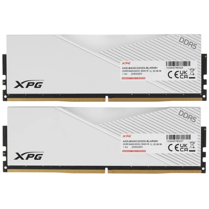 Оперативная память ADATA XPG Lancer RGB 64Gb 6400Mhz, KIT 2*32Gb, AX5U6400C3232G-DCLARWH