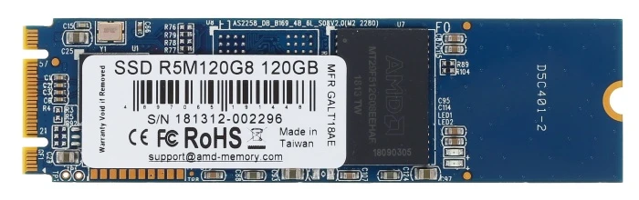 SSD накопитель AMD Radeon R5 Series 120Gb 2.5" SATA, R5M120G8