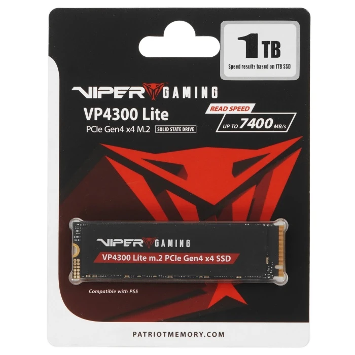 SSD накопитель Patriot Viper VP4300 Lite 1Tb M.2 NVMe, VP4300L1TBM28H