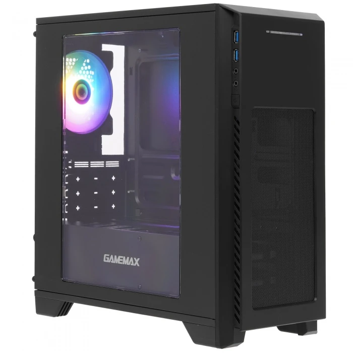 Корпус GameMax H603-2U3 черный, Mid-Tower