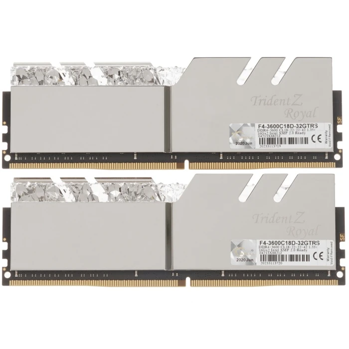 Оперативная память G.Skill Trident Z Royal 32Gb 3600Mhz, KIT 2*16Gb, F4-3600C18D-32GTRS