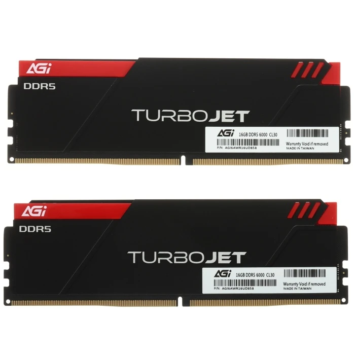 Оперативная память AGI Turbojet UD858 32Gb 6000Mhz, KIT 2*16Gb, AGI6AWR16UD858-DR