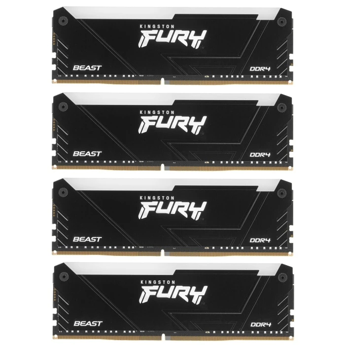 Оперативная память Kingston FURY Beast Black RGB 32Gb 3200Mhz, KIT 4*8Gb, KF432C16BB2AK4/32
