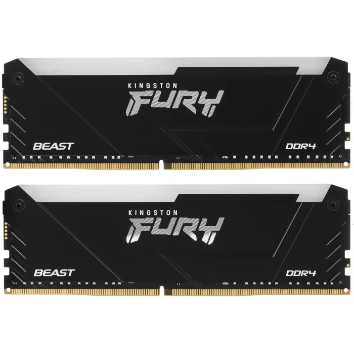 Оперативная память Kingston FURY Beast Black RGB 16Gb 3200Mhz, KIT 2*8Gb, KF432C16BB2AK2/16
