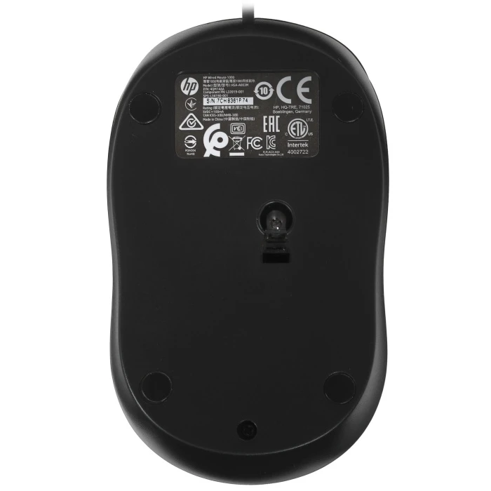 Мышь HP 1000, черный