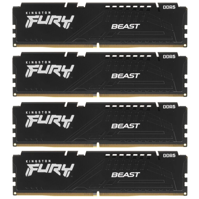 Оперативная память Kingston FURY Beast Black 64Gb 5600Mhz, KIT 4*16Gb, KF556C40BBK4-64