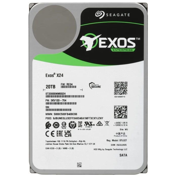 HDD диск Seagate Exos X24 20Tb 3.5", ST20000NM002H
