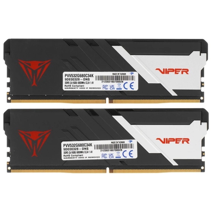 Оперативная память Patriot Viper Venom 32Gb 6800Mhz, KIT 2*16Gb, PVV532G680C34K