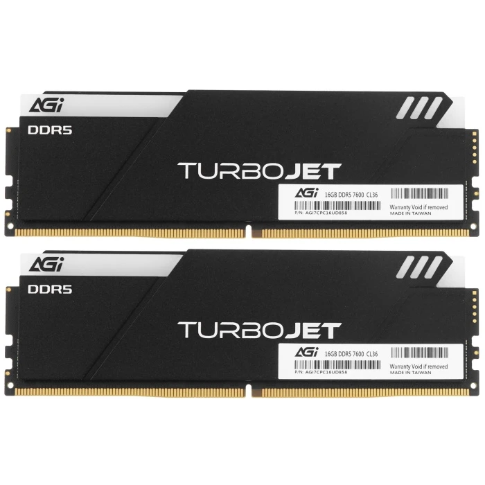 Оперативная память AGI TurboJet RGB 32Gb 7600Mhz, KIT 2*16Gb, AGI7CPC16UD858-DC