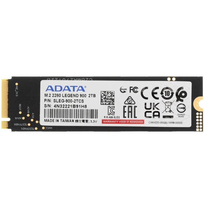 SSD накопитель ADATA LEGEND 900 2Tb M.2 NVMe, SLEG-900-2TCS