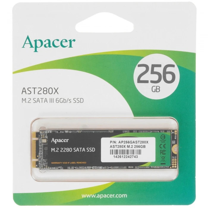 SSD накопитель Apacer AST280X 256Gb 2.5" SATA, AP256GAST280X-1