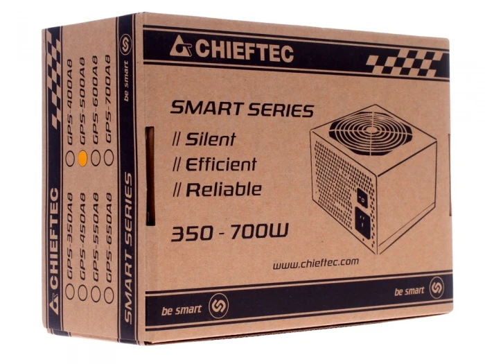 Блок питания Chieftec SMART 500W черный, GPS-500A8