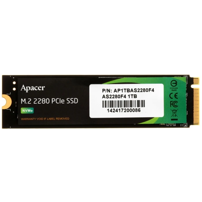 SSD накопитель Apacer AS2280F4 1Tb M.2 NVMe, AP1TBAS2280F4-1