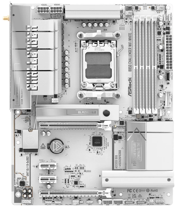 Мат. плата ASRock B850 Challenger WiFi White, AM5