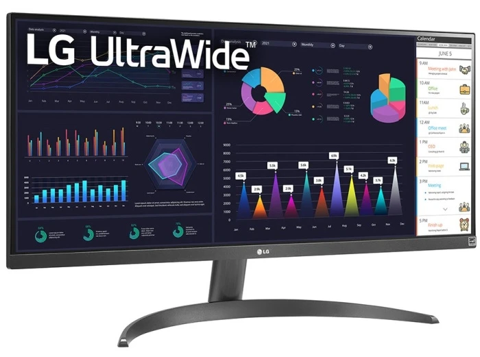 Монитор LG UltraWide 34WQ500-B, 34", черный