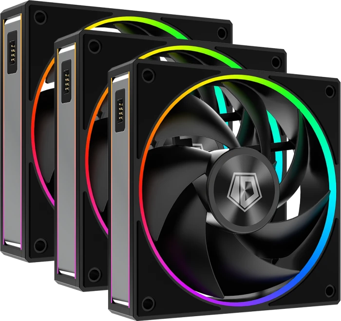 Комплект вентиляторов ID-COOLING MF Series черный, MF-12030-ARGB-K TRIO