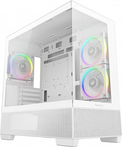 Корпус DEEPCOOL CG380 3F белый, Mini-Tower