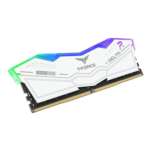 Оперативная память Team Group 64Gb 6000MHz T-FORCE DELTA RGB White, KIT 2*32Gb, FF4D564G6000HC38GDC01