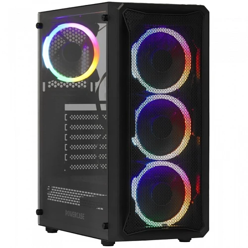 Корпус PowerCase Mistral Z4 Mesh LED черный, Mid-Tower