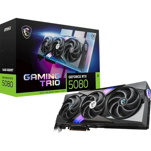 Видеокарта MSI GeForce RTX 5080 GAMING TRIO OC 16Gb