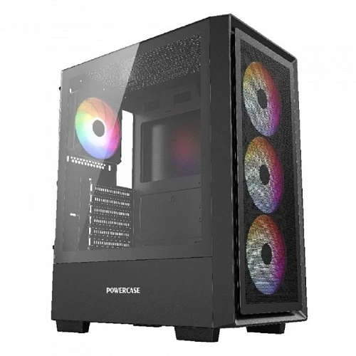 Корпус Powercase Mistral AY4B ARGB черный, Mid-Tower