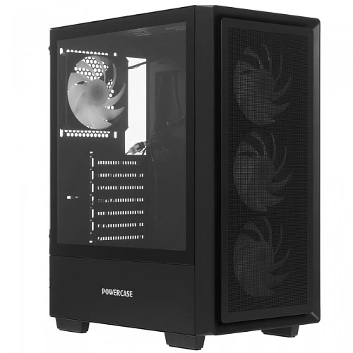 Корпус Powercase Mistral AY4B ARGB черный, Mid-Tower