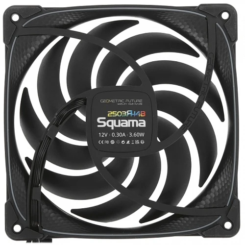Комплект реверсных вентиляторов Geometric Future Squama 2503RB-14 черный, 1F2503R314000