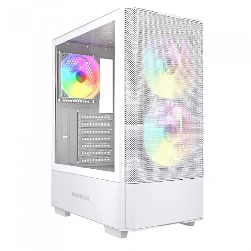 Корпус Powercase Mistral AY3W ARGB белый, Mid-Tower