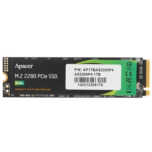 SSD накопитель Apacer AS2280P4 1Tb M.2 NVMe, AP1TBAS2280P4-1
