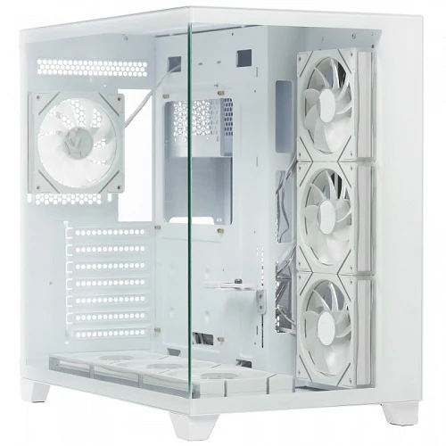 Корпус 1STPLAYER MEGAVIEW MV8-TP ARGB белый, Mid-Tower