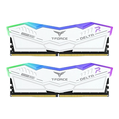 Оперативная память Team Group 64Gb 6000MHz T-FORCE DELTA RGB White, KIT 2*32Gb, FF4D564G6000HC38GDC01