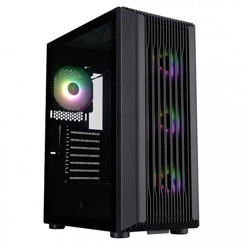 Корпус 1STPLAYER BULLET HUNTER H6 ARGB черный, Mid-Tower