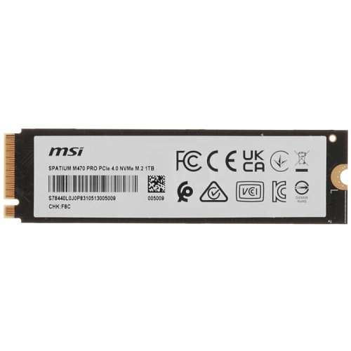 SSD накопитель MSI SPATIUM M470 PRO 1Tb M.2 NVMe, S78-440L0J0-P83