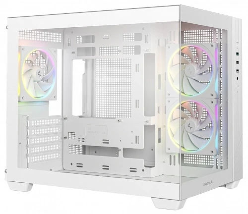 Корпус DEEPCOOL CG330 3F белый, Mini-Tower
