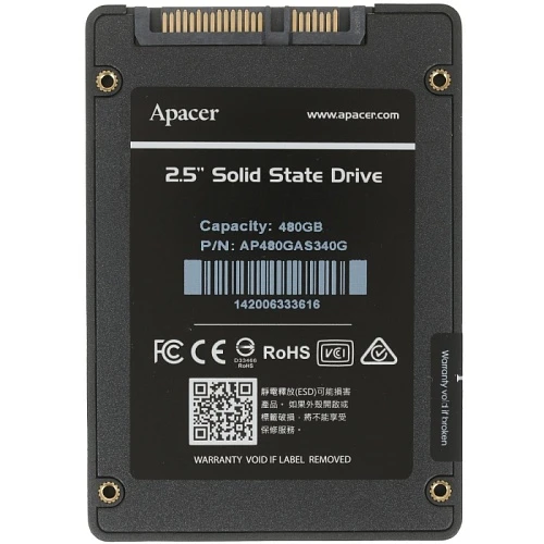 SSD накопитель Apacer AS340 PANTHER 480Gb 2.5" SATA, AP480GAS340G-1