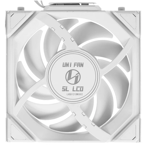 Реверсный вентилятор LIAN LI UNI FAN SL WIRELESS LCD 120 Reverse Blade белый, G99.12RSLLCD1W1W.R0